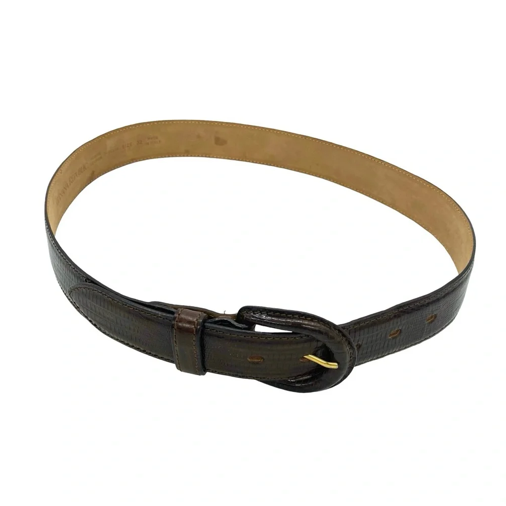 Banana Republic Women’s Brown Leather Crocodile Embossed Belt